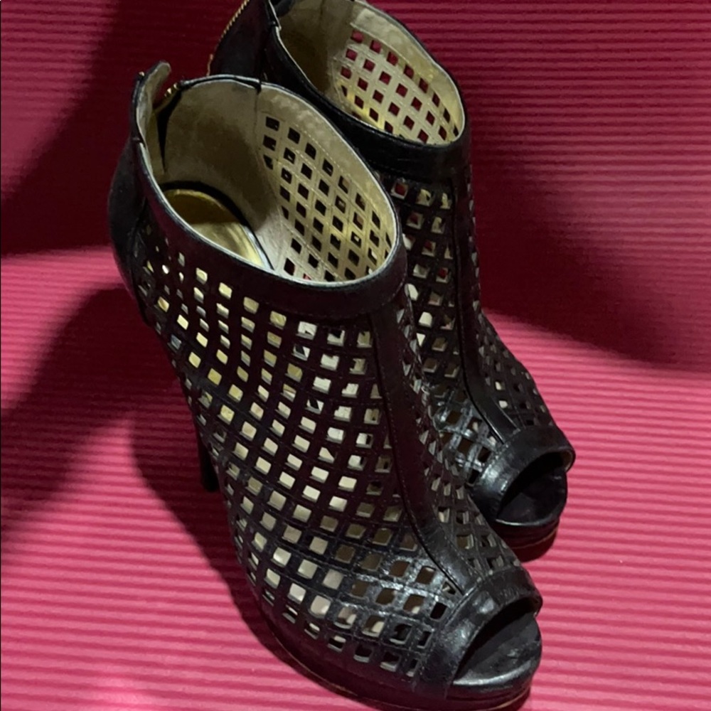 Black MK Leather booties